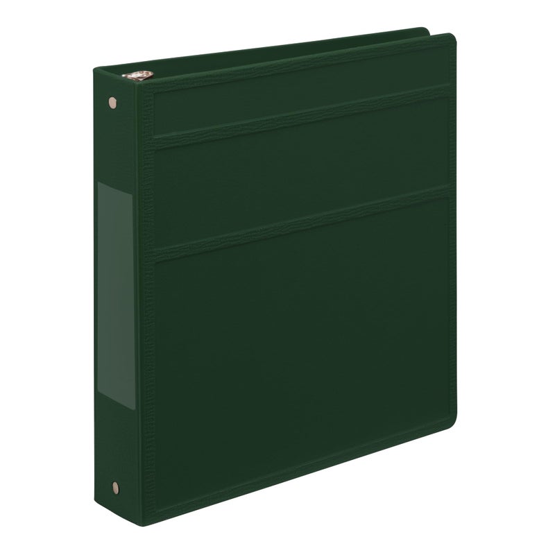 Carstens 1.5-Inch Heavy Duty 3-Ring Binder - Side Opening, Forest Green, Durable Plastic, Precision No-Gap Rings, Waterproof Cover, No Pockets, Holds 250 Letter Sheets, BPA-Free, Made in USA (2041-3R) - Image 1